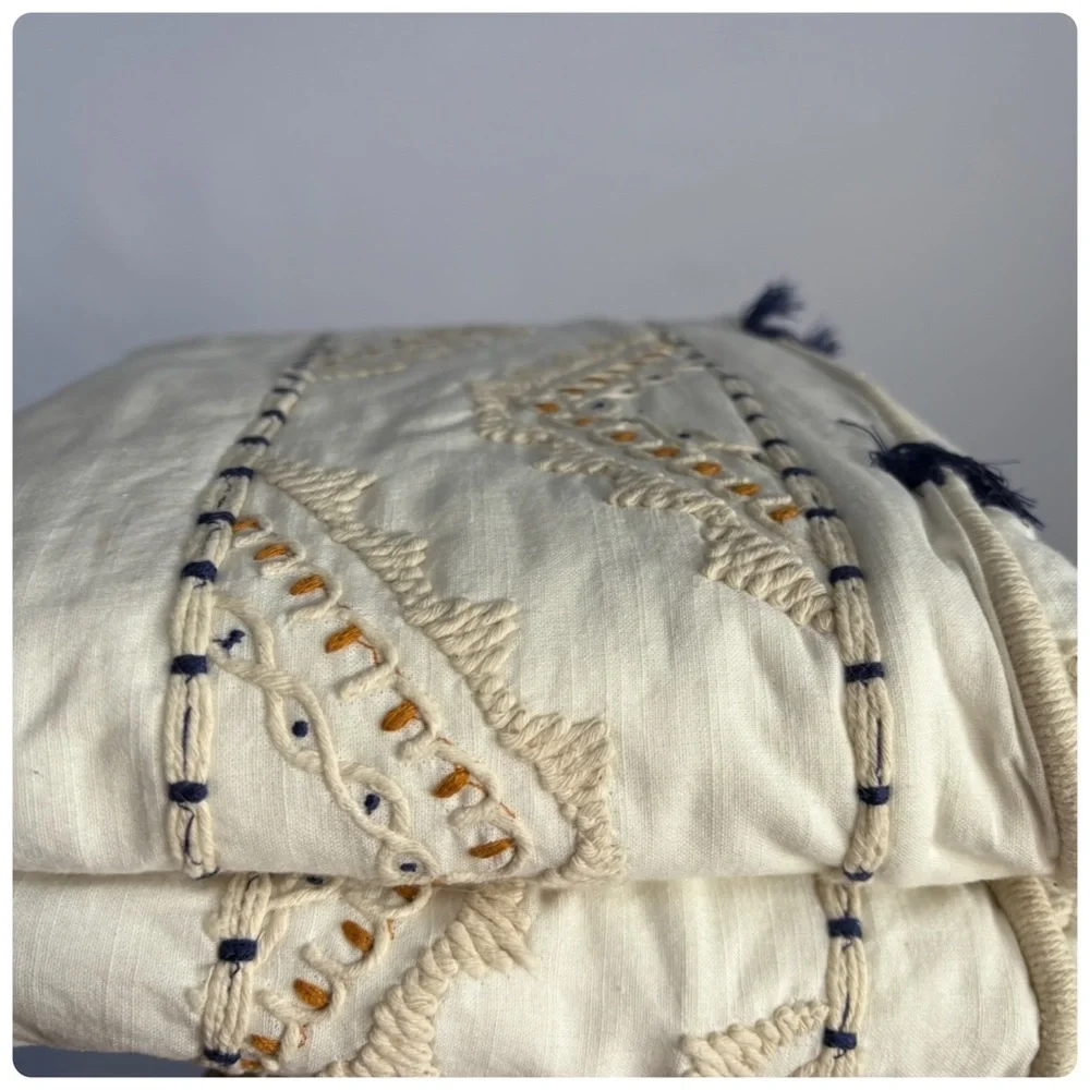 NIB Anthropologie Vineet Bahl Embroidered Boho Romula Duvet Cover Twin